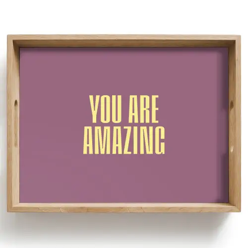 Tekst - Paars - Amazing Dienblad Rechthoek middel -z3d_shopping