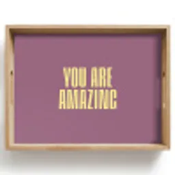 Tekst - Paars - Amazing Dienblad Rechthoek middel -z3d_shopping