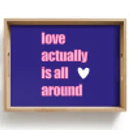 Tekst - Valentijn - Love - Blauw Dienblad Rechthoek middel -z3d_shopping