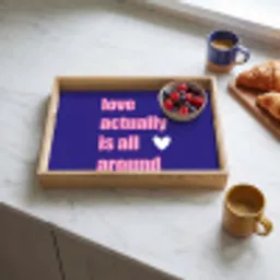 Tekst - Valentijn - Love - Blauw Dienblad Rechthoek middel -sfeer2