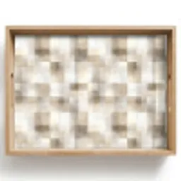 Textuur - Linnen - Beige Dienblad Rechthoek middel 911 -z3d_shopping