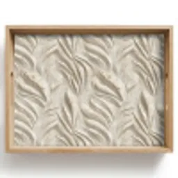 Textuur - Reliëf - Beige Dienblad Rechthoek middel 911 -z3d_shopping