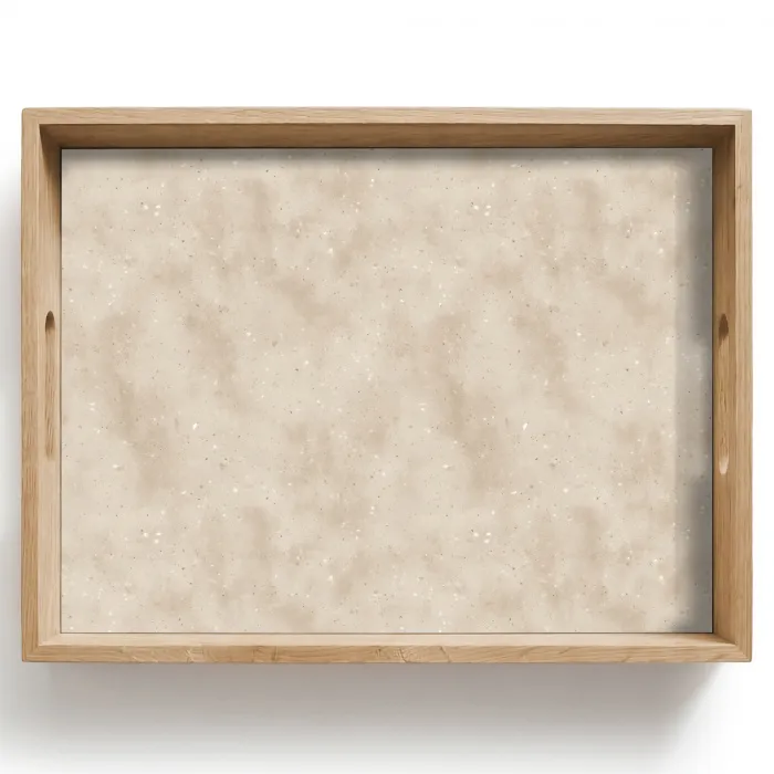 Structuur - Spikkels - Beige Dienblad Rechthoek middel 911 -z3d_shopping