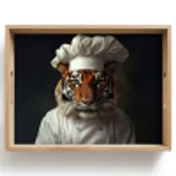 Tijger - Kokskleding - Bruin Dienblad Rechthoek middel -z3d_shopping