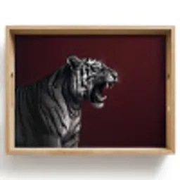 Tijger - Brult - Bordeaux Dienblad Rechthoek middel -z3d_shopping