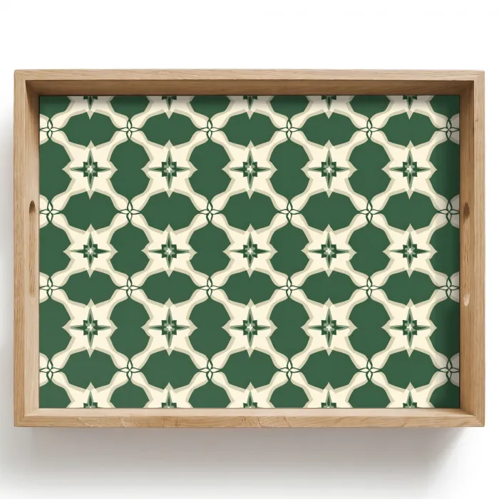 Tegel - Klassiek - Groen Dienblad Rechthoek middel 911 -z3d_shopping