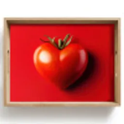 Tomaat - Rood - Hart Dienblad Rechthoek middel -z3d_shopping