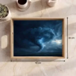 Tornado - Duister - Wolken Dienblad Rechthoek middel -USP_Formaat