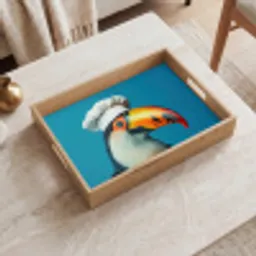Toekan - Papegaai - Vogel - Koksmuts Dienblad Rechthoek middel -sfeer1