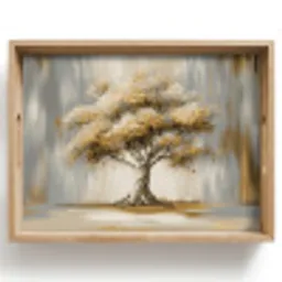 Boom - Bladeren - Abstract - Wit Dienblad Rechthoek middel -z3d_shopping