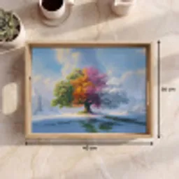 Boom - Seizoenen - Winter - Landschap Dienblad Rechthoek middel -USP_Formaat