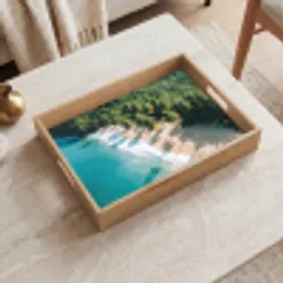 Tropisch - Strand - Water - Palmbomen Dienblad Rechthoek middel -sfeer1