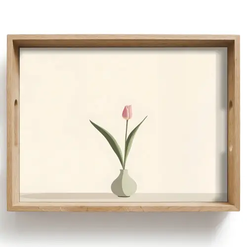 Tulp - Vaas - Beige Dienblad Rechthoek middel -z3d_shopping