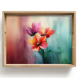 Tulpen - Lichtreflecties - Kleurverloop Dienblad Rechthoek middel -z3d_shopping