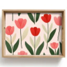 Tulpen - Modern - Roze Dienblad Rechthoek middel -z3d_shopping