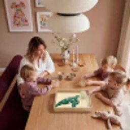 Schildpad - Sierlijk - Groen - Schild Dienblad Rechthoek middel -sfeer4