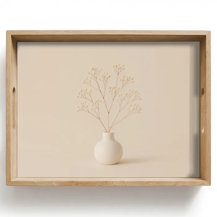 Vaas - Takken - Bloemetjes - Wit Dienblad Rechthoek middel -z3d_shopping