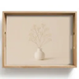 Vaas - Takken - Bloemetjes - Wit Dienblad Rechthoek middel -z3d_shopping