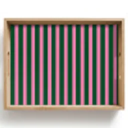 Verticale strepen - Groen - Roze Dienblad Rechthoek middel 911 -z3d_shopping