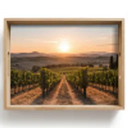 Wijngaard - Zonsondergang - Landschap Dienblad Rechthoek middel -z3d_shopping