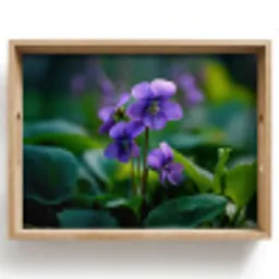 Viooltjes - Paars - Bloem - Bladeren Dienblad Rechthoek middel -z3d_shopping
