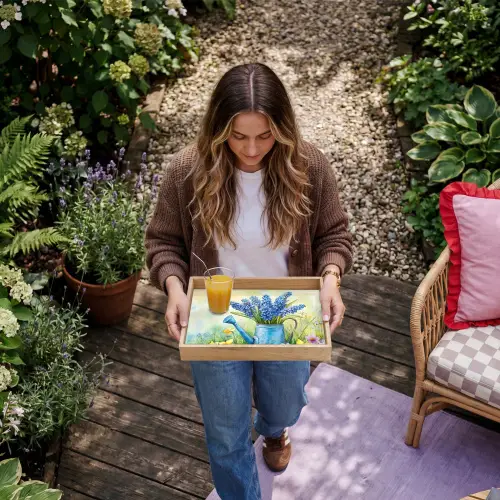 Gieter - Lavendel - Bloesems Dienblad Rechthoek middel -sfeer5