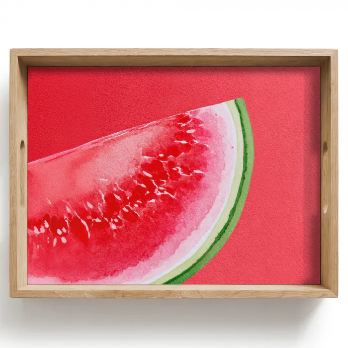 Watermeloen - Rood - Zomers Dienblad Rechthoek middel -z3d_shopping