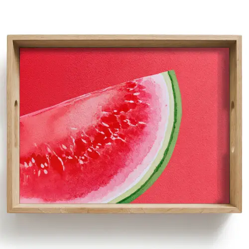 Watermeloen - Rood - Zomers Dienblad Rechthoek middel -z3d_shopping