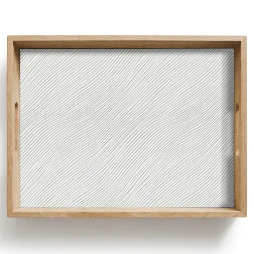 Golven - Ribbels - Wit Dienblad Rechthoek middel 911 -z3d_shopping
