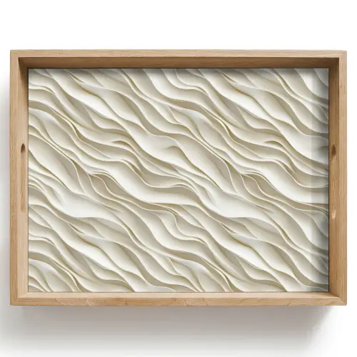 Golven - Wit - Minimalistisch Dienblad Rechthoek middel 911 -z3d_shopping