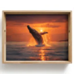 Walvis - Zon - Zee Dienblad Rechthoek middel -z3d_shopping