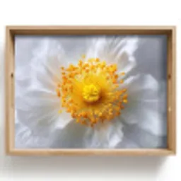 Wit - Bloem - Elegant Dienblad Rechthoek middel -z3d_shopping