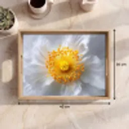 Wit - Bloem - Elegant Dienblad Rechthoek middel -USP_Formaat