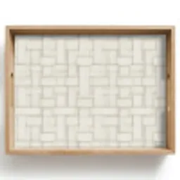 Vlechtwerk - Banen - Beige Dienblad Rechthoek middel 911 -z3d_shopping