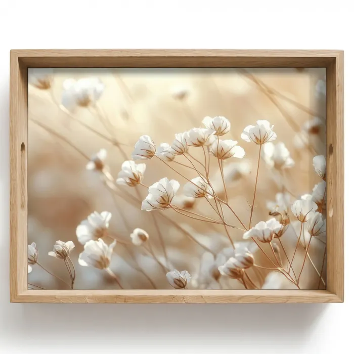 Wilde - Bloemen - Wit Dienblad Rechthoek middel -z3d_shopping