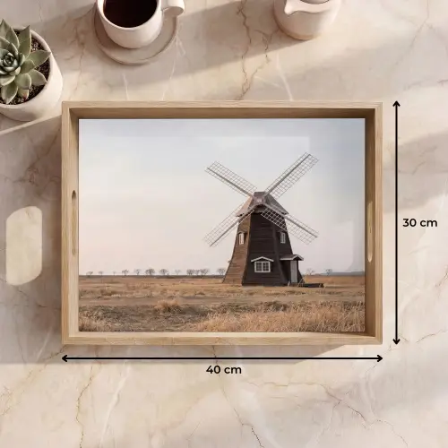 Windmolens - Landschap - Veld Dienblad Rechthoek middel -USP_Formaat