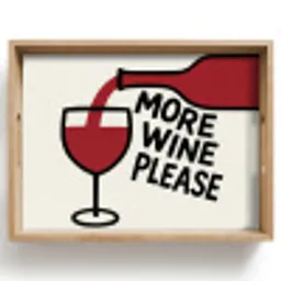 Wijnfles - Quote - Rood - Glas Dienblad Rechthoek middel -z3d_shopping