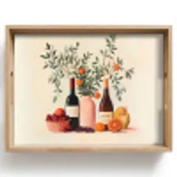Wijnflessen - Takken - Sinaasappels Dienblad Rechthoek middel -z3d_shopping