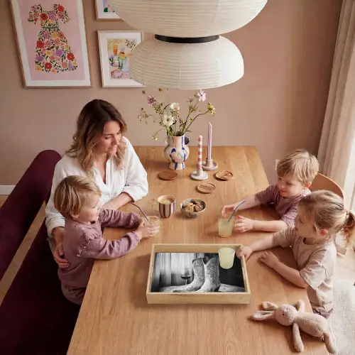 Wijn - Cowboylaarzen - Raamlicht - Wit Dienblad Rechthoek middel -sfeer4