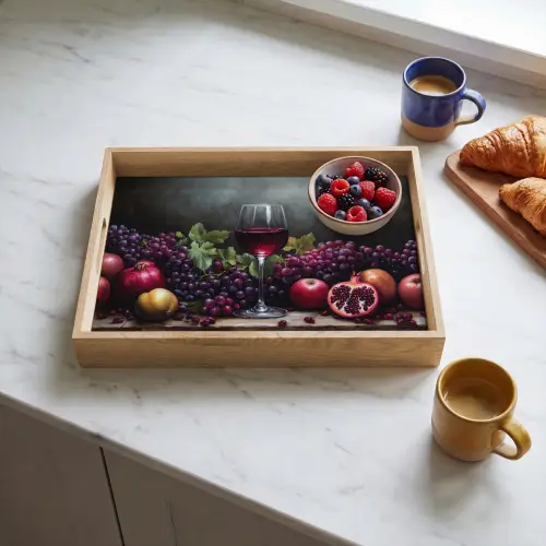 Wijn - Fruit - Stilleven Dienblad Rechthoek middel -sfeer2