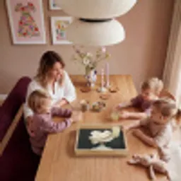 Vrouw - Beige - hoed Dienblad Rechthoek middel -sfeer4