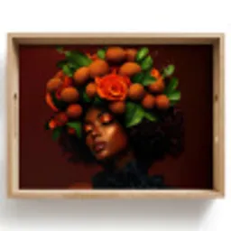 Vrouw - lychee - exotisch Dienblad Rechthoek middel -z3d_shopping