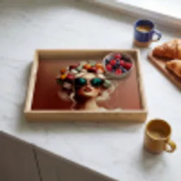 Vrouw - Macarons - Bril Dienblad Rechthoek middel -sfeer2