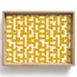 Geel - Beige - Patroon Dienblad Rechthoek middel 911 -z3d_shopping