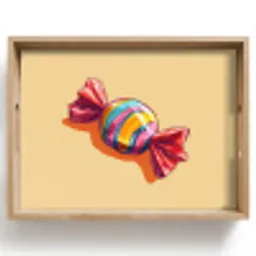 Geel - Snoep - Kleur Dienblad Rechthoek middel -z3d_shopping