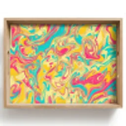 Geel - Roze - Blauw - Retro Dienblad Rechthoek middel -z3d_shopping