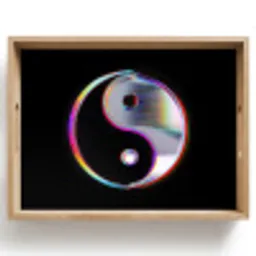 Yin-Yang - Cirkel - Regenboog Dienblad Rechthoek middel -z3d_shopping