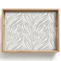 Zebra - Motief - Grijs Dienblad Rechthoek middel 911 -z3d_shopping