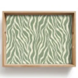 Zebra - Motief - Groen Dienblad Rechthoek middel 911 -z3d_shopping