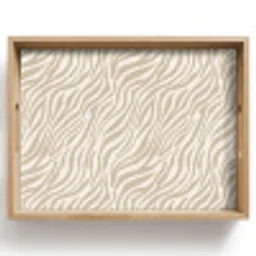 Zebra - Patroon - Beige Dienblad Rechthoek middel 911 -z3d_shopping